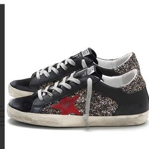 ISO Golden Goose All Star Sneaker gold/black/red